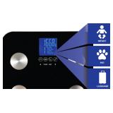 Ozeri Touch 440 lbs Total Body Weight Scale (Body Fat, Muscle, Bone, Weight & Hydration), Auto Recognition Bath Scale with Infant Tare