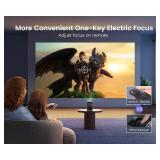 [Electric Focus] Mini Projector with 5GWiFi and Bluetooth, WIMIUS 1080P Outdoor Projector, Portable Movie Projector, 300\" Screen, Compatible with iOS/Android/TV Stick/HDMI/PS5 M