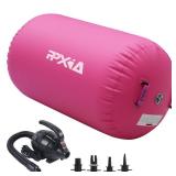 PPXIA Gymnastics Air Roller Air Barrel Inflatable Tumbling Mat, Tumble Track Backhandspring Mat Gymnastic Equipment with Pump for Yoga Training Cheerleading Home Use