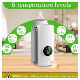 Portable Bottle Warmer for Travel, Fast Warming Comfortable Baby Feeding On The Go, Waterless Milk Warming with Battery-Powered for Home Outdoor