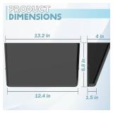 Gawerk Clear Acrylic Single Pocket, Plastic Hanging Wall Mount File Holder for Office Home (Black, 4 Pack)