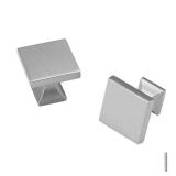 homdiy 25 Pack Cabinet Knobs Brushed Nickel Drawer Knobs - Square Cabinet Knobs for Dresser Drawers Silver Kitchen Cabinet Hardware