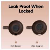 Owala SmoothSip Slider Stainless Steel Insulated Travel Mug with handle, 100% Leak Proof, For Hot and Cold Drinks, Travel Friendly with Sliding Lock Lid, 12oz, BPA Free, Leak Proof, Cozy Cocoa