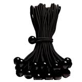 50-Piece YELIER Ball Bungee Cord (Black, 4\"), UV Resistant, Antioxidant, Secure Tie Down