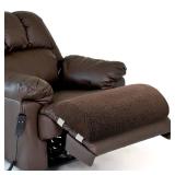 Wesiti Recliner Foot Pillow Cushion High Resilience Sherpa Memory Foam Bolster Sleeping Rest Multipurpose Half Roll Leg Pillow Suitable for Bed Chair Sofa Headrest Back Lumbar Leg Support(Chocolate)