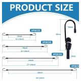 Bungee Cords with Hooks 8 Pack Bungee Cord Includes 12 inches, 18 inches, 24 inches, 36 inches for Bundling Items, Fixing Tarps, Tents, and Carrying Luggage