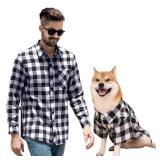 Harbyel Dog Shirts Plaid Dog Clothes for Small Medium Large Dogs - Owner and Pet Shirts Sold Separately