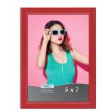 *Paint Scratching* Icona Bay 5x7 Picture Frame, Red Colored Solid Wood Scandinavian Style Frame for Photo, Pizzazz Collection