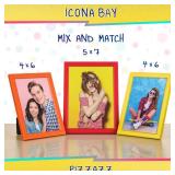 *Paint Scratching* Icona Bay 5x7 Picture Frame, Red Colored Solid Wood Scandinavian Style Frame for Photo, Pizzazz Collection