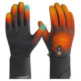 JS LifeStyle Heated Gloves for Men Women HG02,7.4V 3000mAh Rechargeable Battery Soft with Touch Screen and Light-Off Design for Winter Driving Cycling Motorcycle