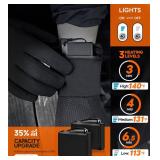 JS LifeStyle Heated Gloves for Men Women HG02,7.4V 3000mAh Rechargeable Battery Soft with Touch Screen and Light-Off Design for Winter Driving Cycling Motorcycle