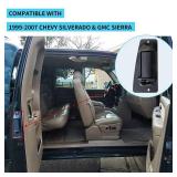 MuHize Right Rear Door Handle for 1999-2007 Chevy Silverado & GMC Sierra Extended Cab - Passenger Side Door Handles Direct Fit Replacement Handle (Black)