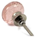 owlKraft Handmade Bubble Glass Cabinet Knobs - Vintage Decorative, Trendy, Modern Design for Cabinets, Dressers & Furniture - Set of 6 (Pink)