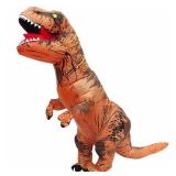 BONAWEN Inflatable Dinosaur Costume for Adult Halloween T-rex Inflatable Costumes Funny Cosplay Halloween Fancy Dress (Brown)