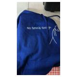 No Tennis Today :( Hoodie, Blue XL