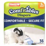Hartz Disposable Dog Diapers, Size S 36 count, Comfortable & Secure Fit, Easy to Put On