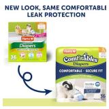 Hartz Disposable Dog Diapers, Size S 36 count, Comfortable & Secure Fit, Easy to Put On