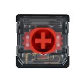 GATERON KS-33 Low Profile Silent 2.0 Keyboard Switches, Linear Tactile 3 Pin SMD LED Factory Pre-lubed for MX Mechanical Keyboard (Red Linear, 35)