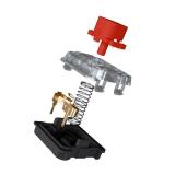GATERON KS-33 Low Profile Silent 2.0 Keyboard Switches, Linear Tactile 3 Pin SMD LED Factory Pre-lubed for MX Mechanical Keyboard (Red Linear, 35)