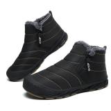 Snow Boots Mens Waterproof Winter Boots Fur Lined Warm Ankle Boots Zipper Closure Slip on Outdoor Boot Comfortable Walking Shoes
