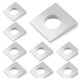 Blulu 10 Pcs 1/2\" Square Beveled Washer, 1-1/8\" x 1-1/8\" Wedge Washers Metal Shims for Leveling Carbon Steel Galvanized 2mm to 6.6mm Thick for Shim Leveling