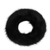 Aiphamy Winter Fluffy Faux Fur Headband Hat Ear Warmer Head Wrap Head Warmer for Women (Black)