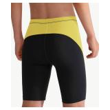 MIVEI Boys Swim Jammers - Youth Competitive Swim Racing Team Swimming Shorts Swimsuit Trunks Bathing Suit Quick Dry UPF 50+ Black/Yellow