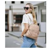 CLUCI Small Backpack for Women, Womens Backpack PU Backpack Purse for Women Leather Convertible Travel Backpack Shoulder Bags