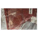 Vicenpal 50 Pcs Santa Hats Bulk Christmas Party Non Woven Fabric Xmas Hats Christmas Holiday Costume Favor Supplies (Red)