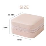 KElofoN Travel jewelry case Travel jewelry box Travel Jewelry Organizer Small box Gift for Girls Women with Mirror(Pink)