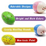 GOGHOST Colorful Wooden Egg Shaker Set (6 Pcs) | Hand Percussion Instruments & ASMR Sound Tools