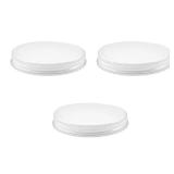 The Kombucha Company - 3-Pack White Metal Lids for 1 Gallon & 1/2 Gallon Wide Mouth Glass Jars â 110mm (4.33\") Fit â Food-Grade, Leak-Resistant Caps (Jars Not Included)