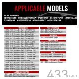 433Mhz TPMS Sensor, Tire Pressure Monitoring System Sensor fit for Mercedes Benz B246 C205 E212 G463 CLA117 CLS218, RAM, Maserati, Replaces A0009053907 A0009050030 4PCS - 4 Replaceable Valve Stems