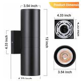 DAKAFUL Up and Down Wall Lights 1 Pack, Cylinder Outdoor Wall Sconce Light Aluminum Modern Outdoor Light Fixture and Exterior Wall Sconces Anti-Rust Waterproof for Porch Patio Wet Location Door Way