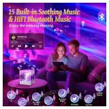 PIKOY Shower Lamp Shower Lights White Noise Sound Machine for Sleep Adults, Bluetooth+15 White Noise Machine Baby Sound Machine Baby, 18 Colors Shower Light Party Lights Indoor, Remote Warm Light Lamp