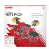 Evans Soundoff Drum Mute Pads - Full Box Pad Set - Mutes Pack - 3 Cymbals, 4 Tom/Snare, & 1 Bass - Great for Silencing Acoustic Kits to Practice - Rock - 8-Pack