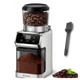 Coffee Grinder Electric, Emojoy Coffee Bean Grinder with 30 Grinding Settings, Burr Coffee Grinder for Home Use, Touchscreen and LED Control Panel, Stainless Steel Conical Burr Grinder