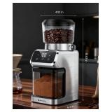 Coffee Grinder Electric, Emojoy Coffee Bean Grinder with 30 Grinding Settings, Burr Coffee Grinder for Home Use, Touchscreen and LED Control Panel, Stainless Steel Conical Burr Grinder