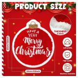 Ceenna Christmas Bathroom Rugs 22 x 26 Inch Red Round Non Slip Decorative Soft Bath Mat Absorbent Cute Christmas Bathroom Decor Washable Machine for Holiday New Year Home Floor