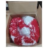 Ceenna Christmas Bathroom Rugs 22 x 26 Inch Red Round Non Slip Decorative Soft Bath Mat Absorbent Cute Christmas Bathroom Decor Washable Machine for Holiday New Year Home Floor