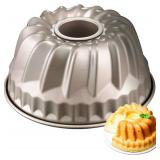 7 Inch Nonstick Bundt Cake Pan for 6 Quart Instant Pot, Heavy-Duty Fluted Tube Pan, Champagne Gold Kugelhopf Mold for Oven
