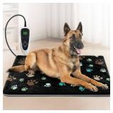 GOLOPET Large Dog Heating Pad 36x24 in with Smart Thermostat Switch and Power Line Protection Tube,Obtained MET and UL Dual Certification,Waterproof Pet Heating Pad for Dogs,with Plush Fabric Cover