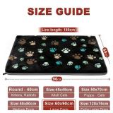 GOLOPET Large Dog Heating Pad 36x24 in with Smart Thermostat Switch and Power Line Protection Tube,Obtained MET and UL Dual Certification,Waterproof Pet Heating Pad for Dogs,with Plush Fabric Cover