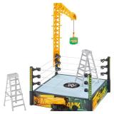 Mattel WWE Money in The Bank Cash-in Ring Playset with 2 Play Modes & 40+ Sounds & Phrases, Includes Launcher Crane, Ladders & Briefcase, 13-Inch x 20-Inch