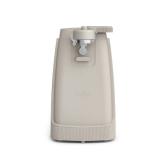 bella Electric Can Opener and Knife Sharpener, Removable Cutting Lever, Cord Storage, Stainless Steel Blade, Oatmilk