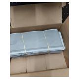 Criusia Christmas Gift Wrapping Paper Organizer Storage, Durable Underbed Storage Container Fits 24 Rolls, with Removable Dividers and Pockets for Ribbon, Ornaments, Holiday Accessories, Grey