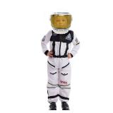 Spooktacular Creations White Astronaut Costume with Helmet, Space Suit for Toddler with Movable Visor, Kids Astronaut Halloween Costume for Cosplay, Party Favor Supplies (Small, 5-7 yrs)