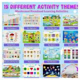 Websonaw Busy Book for Toddlers 3+, Preschool Learning Activities with 30 Themes Prek Preschool Workbooks, Montessori Educational Learning Toys Activity Books for Christmas Birthdays Gifts Boys Girls