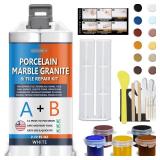 Granite and Quartz Countertop Chip Repair Kit, Tile & Fiberglass Porcelain Repair Kit,Marble Tub Repair Kit to Quickly Fix Cracks Ceramic Corian Bathtub Sink Toilet Dents Holes Scratchs