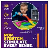 Nutty Toys Pop Tubes - Large 8-Pack Sensory Toys - Creative STEM Learning for Kids & Toddlers - Connect & Pop! Top ADHD Autism Fidget 2026, Best Boy & Girl Valentines Day and Easter Basket Gifts Idea